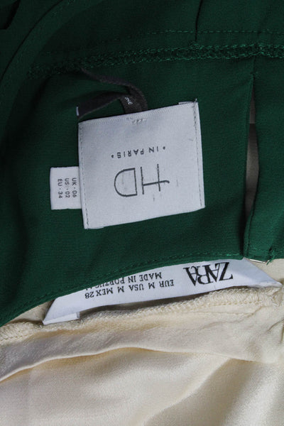 HD In Paris Zara Womens Tops Blouses Green Beige Size 2 M Lot 2