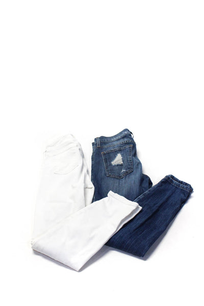 Current/Elliott J Brand Womens Distressed Jeans Blue White Size 27 Lot 2