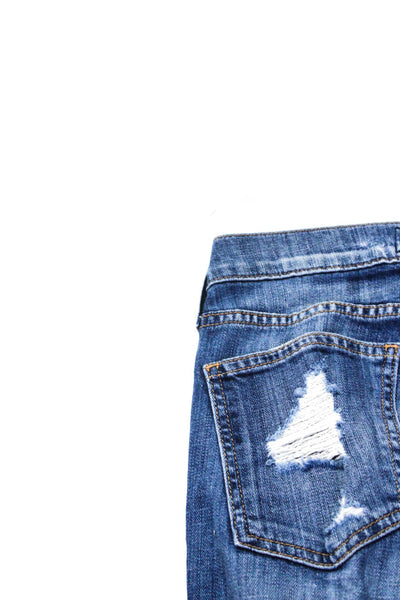Current/Elliott J Brand Womens Distressed Jeans Blue White Size 27 Lot 2