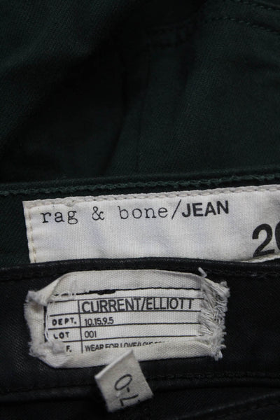 Current/Elliott Rag & Bone Jean Womens Casual Pants Black Green Size 26/27 Lot 2