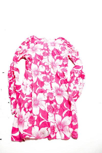 Chach Girls Floral Sequin Strapless Blouson Sun Dresses Pink Size 14 8 Lot 2