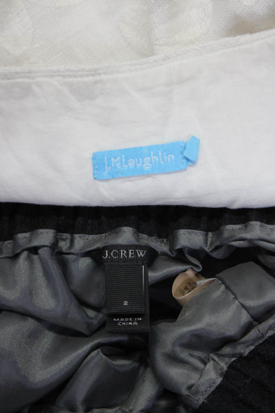 J. Mclaughlin J Crew Womens Skirts White Gray Size 0 2 Lot 2