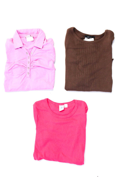 Floricane Girls Long sleeves Tops Pink  Brown Size 10 Lot 3