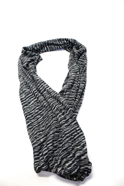 Missoni For Target Womens Knit Cowl Neck Scarf Gray Black One Size