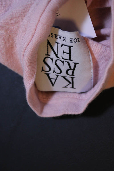 Karssen Womens Short Sleeve Scoop Neck Graphic Tee Light Pink Size L