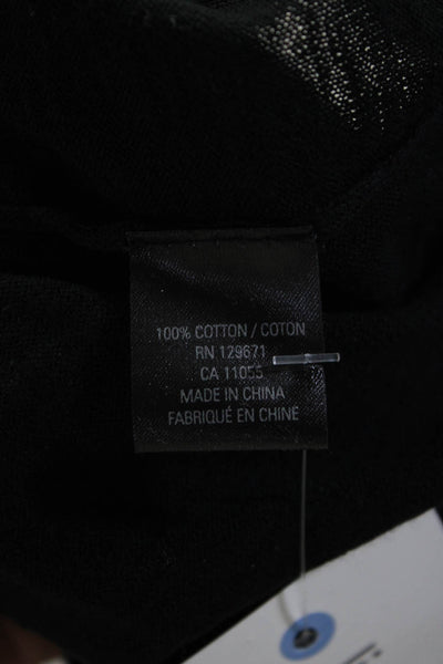 360 Sweater Womens Short Sleeve Tee Shirt Black Cotton Size Extra Small