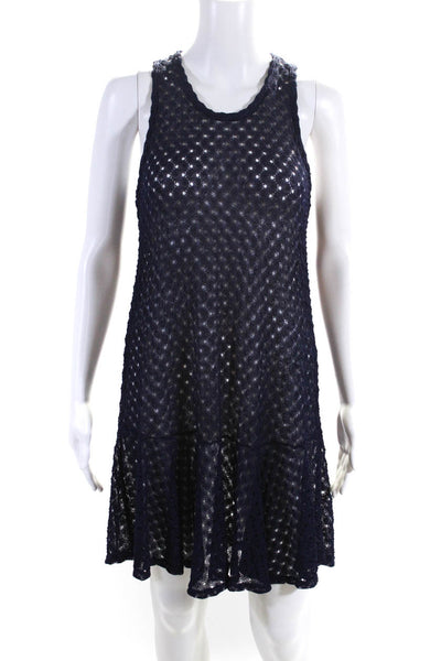 Elif For Jordan Taylor Womens Sleeveless Drop Waist Dress Blue Size Medium