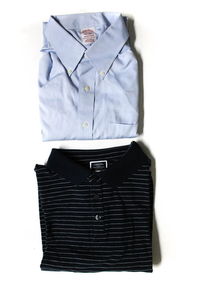 Charles Tyrwhitt Mens Striped Polo Shirt Pointed Dress Shirt Blue XL 17 Lot 2