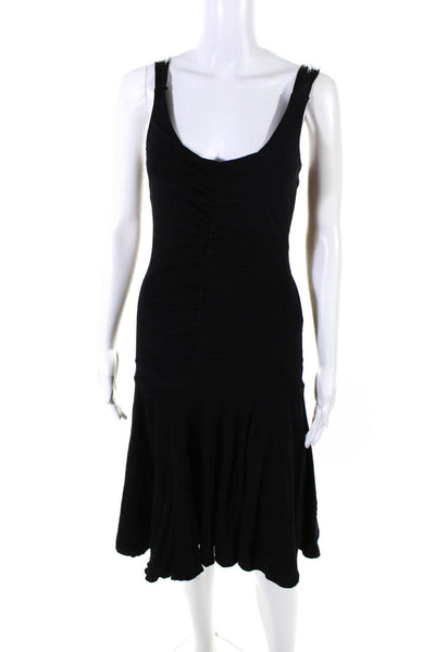 Velvet Womens Black Cotton Sleeveless V-Neck Shift Dress Size M