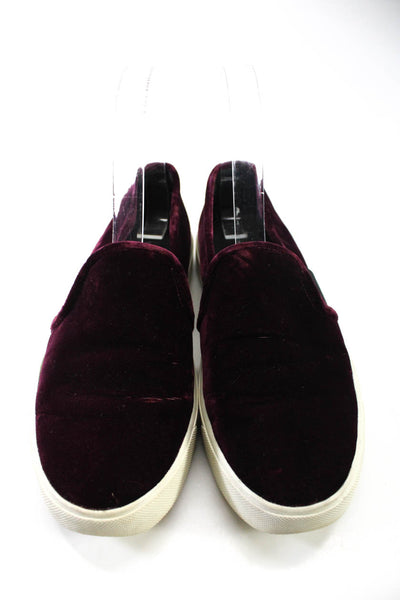 Vince Women's Velvet Slip On Sneaker Shoe Purple Size 6