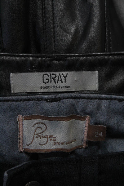 Paige Gray Saks Fifth Avenue Womens Jeans Pants Black Size24 25 Lot 2