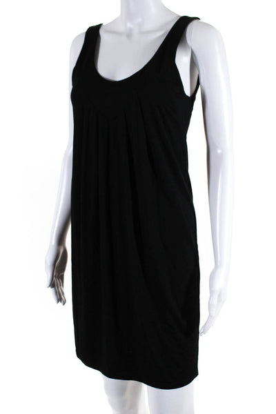 Searle Womens Scoop Neck Sleeveless Solid Midi Dress Black Size 8