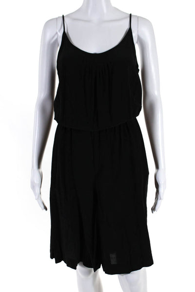 Club Monaco Women's Spaghetti Strap Elastic Waist Jumpsuit Black Size 10