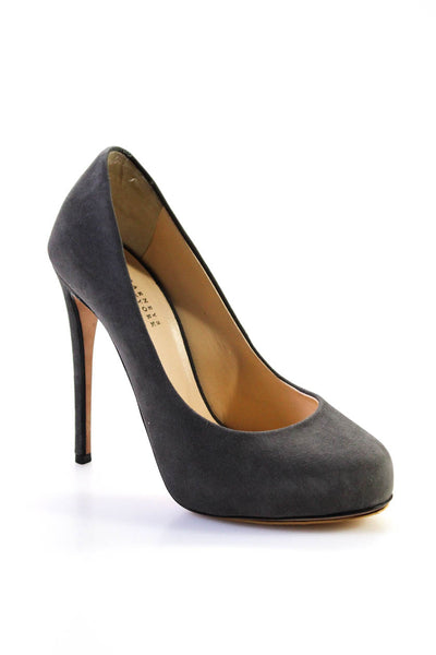 CO OP Barneys New York Womens Stiletto Round Toe Pumps Gray Suede Size 36