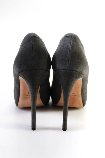 CO OP Barneys New York Womens Stiletto Round Toe Pumps Gray Suede Size 36