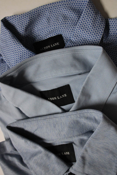 Alton Lane Mens Cotton Button Up Shirts Tops Blue White Size 2XL Lot 3
