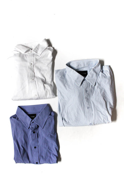 Alton Lane Mens Cotton Collared Button Down Shirts Blue White Size 2XL Lot 3