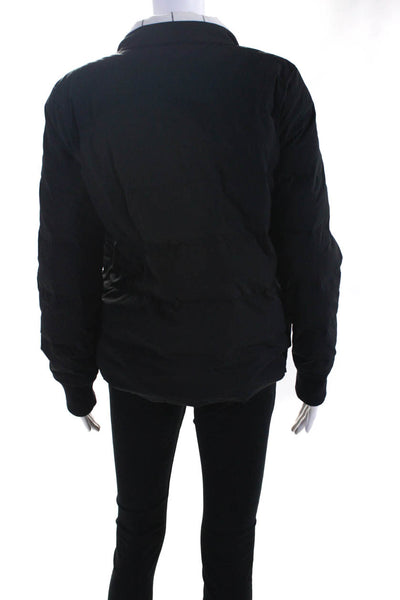 Ecru Womens Reversible Puffer Jacket Black Size Medium