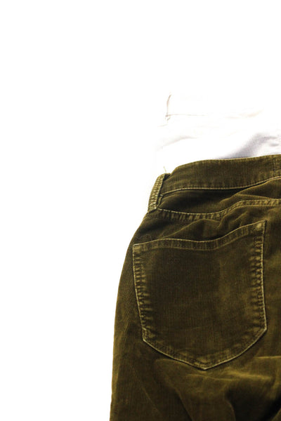 Madewell Women's Corduroy Skinny Pant Green Beige Size 25 Lot 2
