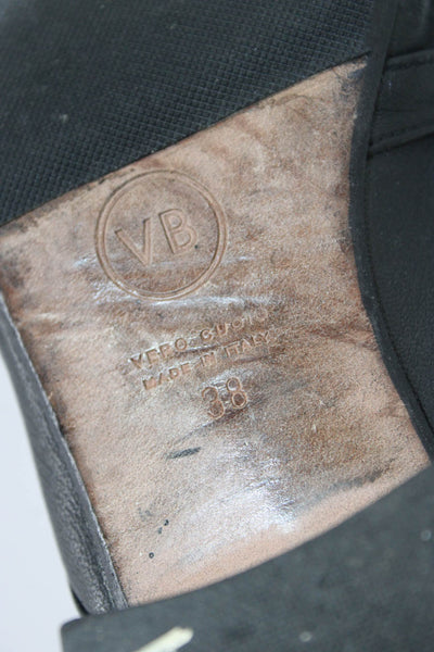 Veronica Beard Womens Jaxon Glove Nappa Chain Mules Black Leather Size 38 8