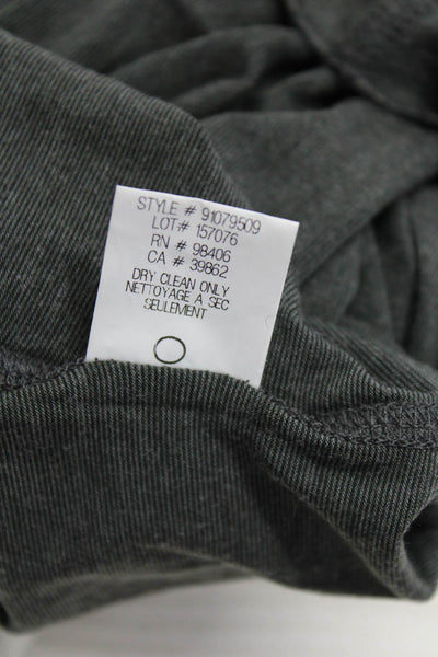 Theory Line + Dot Women's T-Shirt Mock Neck Sweater Gray White Size P XS Lot 2