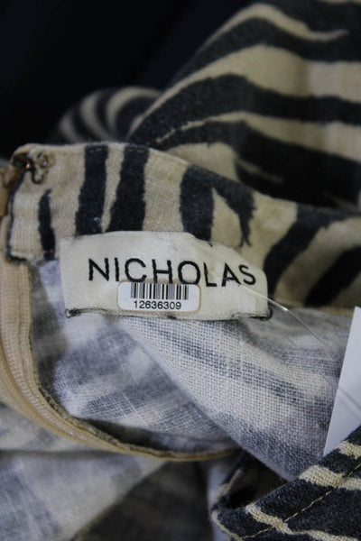 Nicholas Womens Zebra Mini Dress Size 8 12636309