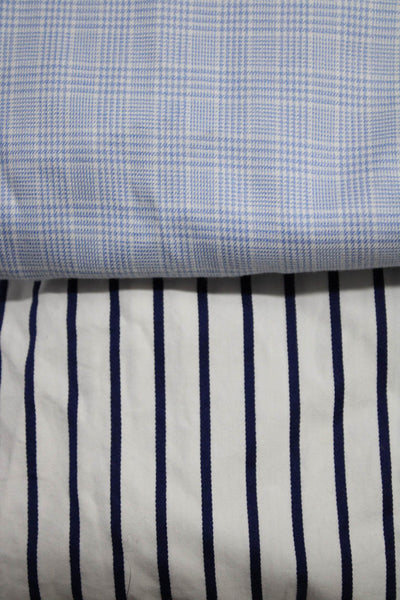 Charles Tyrwhitt Men's Printed Button Down Shirts Blue White Size 15 15.5 Lot 2