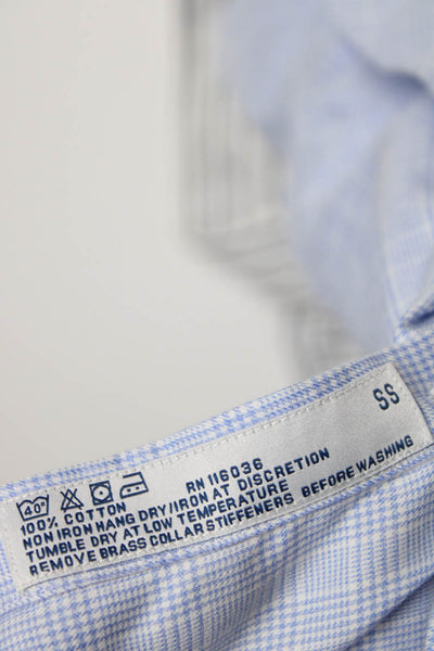 Charles Tyrwhitt Men's Printed Button Down Shirts Blue White Size 15 15.5 Lot 2