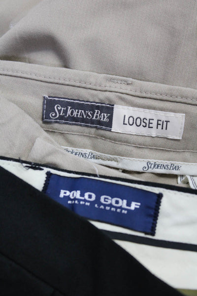 Polo Golf Ralph Lauren St. Johns Bay Mens Pants Black Size 32X32 34X 34 Lot 2