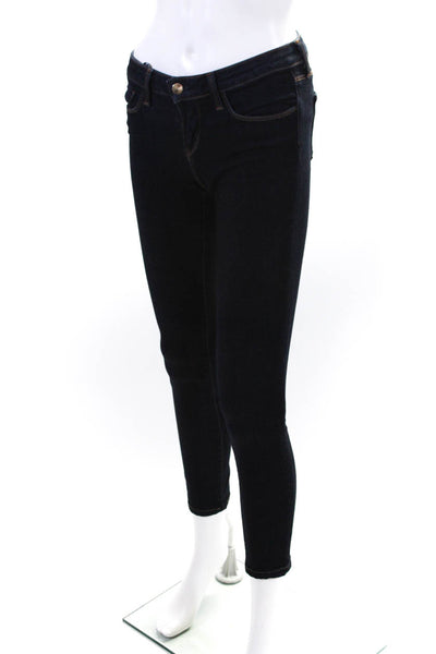 L Agence Womens Dark Wash Chantal Low Rise Skinny Jeans Midnight Blue Size 25