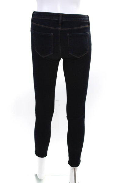 L Agence Womens Dark Wash Chantal Low Rise Skinny Jeans Midnight Blue Size 25