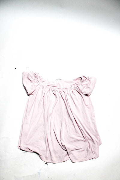 Susana Monaco Womens Pink Off Shoulder Short Sleeve Blouse Top Size XS S lot 2