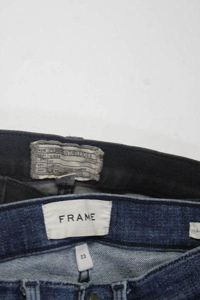 Frame Current/Elliott Women's Skinny Jeans Blue Gray Size 23 24 Lot 2