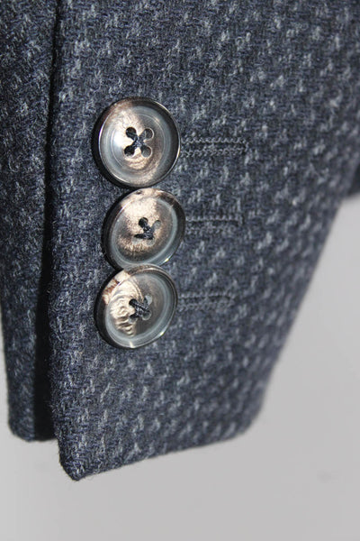 Pal Zileri Men's Wool Cashmere Two Button Blazer Blue Size IT. 52