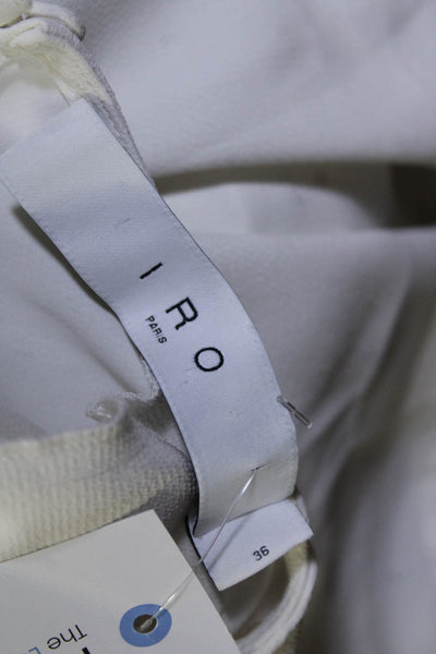 IRO Women's Short Sleeves Blouse White Size M