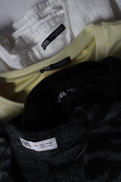 Zara Womens Solid Sweaters Dresses Black White Yellow Size XS/S/M/L Lot 4
