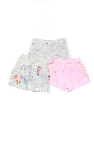 Crewcuts Girls Drawstring Shorts Printed Skirt Gray Pink Size 8 9 12 Lot 3