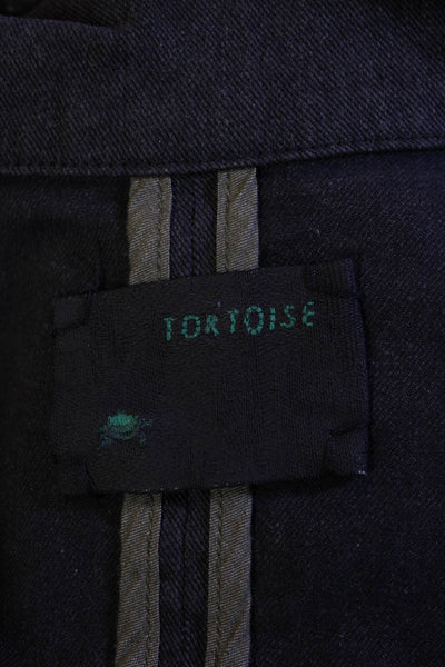 Tortoise Jeans Womens Denim Button Down Jacket Black Size Medium