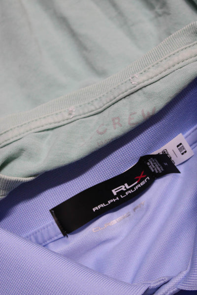 J Crew RLX Ralph Lauren Womens Solid Tee Shirt Polo Shirt Green Blue Size M Lot