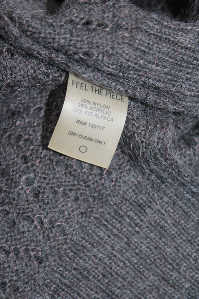 Feel the Piece Terre Jacobs Soft Joie Womens Textured Tops Black Size L OS Lot 2