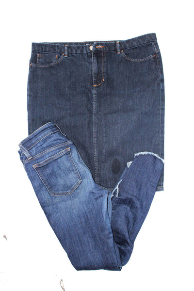 Joes Women's Denim Pencil Skirt Skinny Jeans Blue Size 27 31 Lot 2