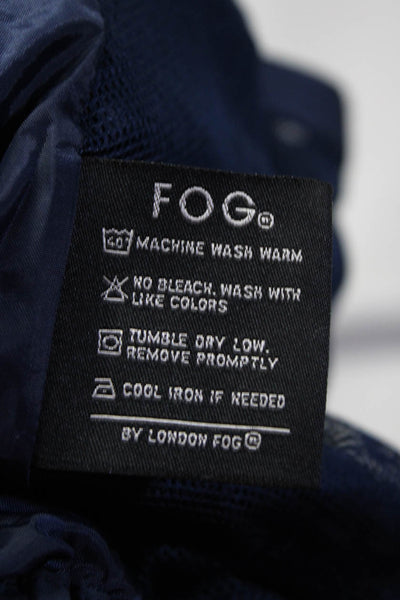 FOG Womens Lightweight Zip Up Hooded Jacket Coat Navy Blue Size M