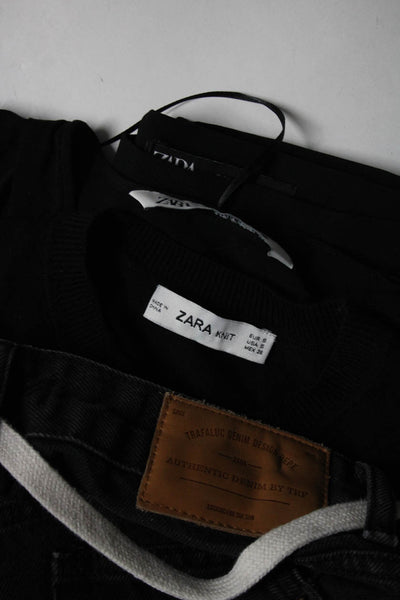 Zara Knit Zara Womens Blouse Top Jean Shorts Pants Black Size S XS L 2 Lot 4