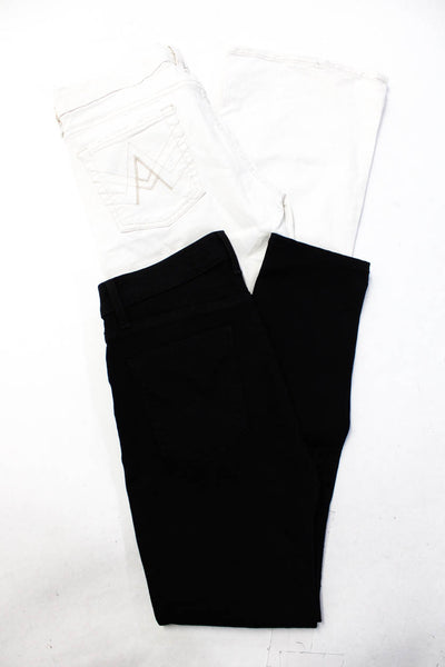 7 For All Mankind Hudson Womens Solid Casual Pants White Black Size 28 Lot 2