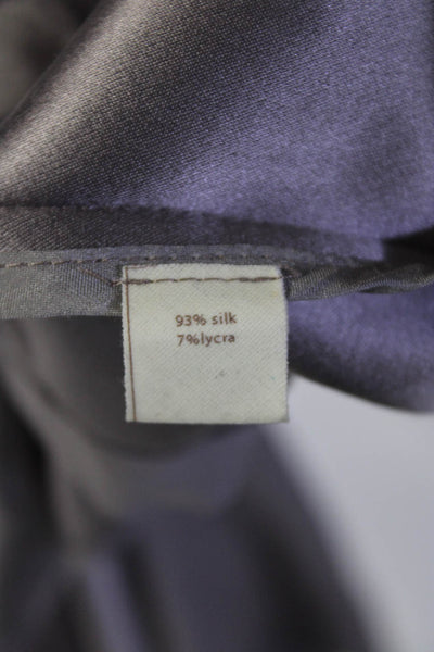 Elaine Kim Womens Silk Charmeuse Open Front Waterfall Jacket Lavender Size 8