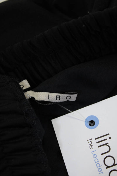IRO Womens Black Drawstring Pull On Zip Pockets Skinny Pants Size 0
