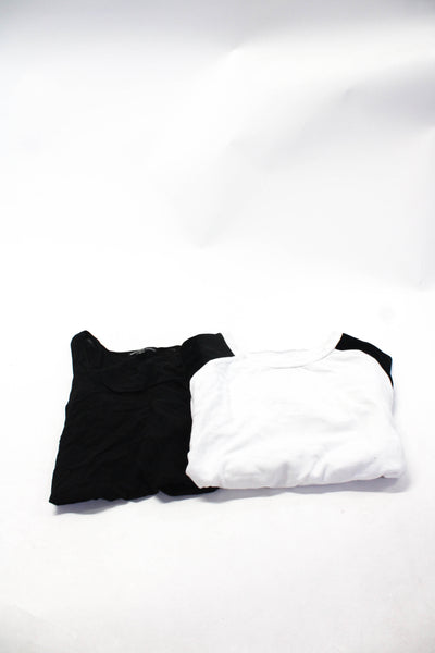 Current/Elliott Women's T-Shirt White Black Size 0 Lot 2