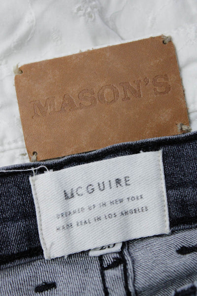 Masons Jeans McGuire Womens Skinny Capri Jeans Gray White Size 25 27 Lot 2