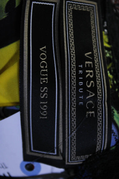 Versace Tribute Vogue SS 1991 Graphic Midi Camisole Slip Dress Multi Size IT 36