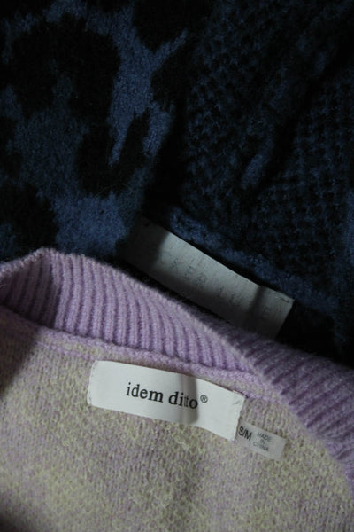 Decker Luxe Idem Ditto Womens Hooded Sweater Cardigan Size Medium S/M Lot 2